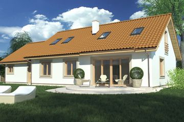  Projekt domu Gienia 2 Klasyk C (WRD2348) - projekt domu parterowego z poddaszem - Zdjęcie 2