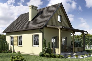  Projekt domu D58 - Ewelina (WAI1056) - projekt domu parterowego - Zdjęcie 2
