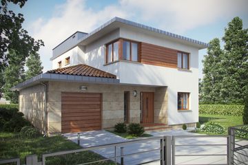  Projekt domu D87A (WAI1377) - projekt domu z pełnym piętrem - Zdjęcie 1