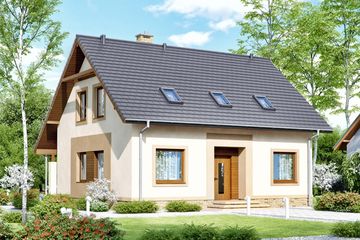  Projekt domu Tamarillo (WOF1070) - projekt domu parterowego z poddaszem - Zdjęcie 1