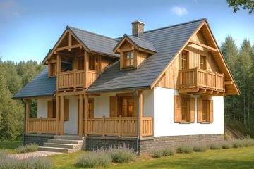  Projekt domu L-94 Dom szkolna murowany (BBD1225) - projekt domu parterowego z poddaszem - Zdjęcie 1