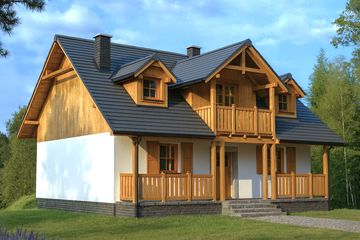  Projekt domu L-94 Dom szkolna murowany (BBD1225) - projekt domu parterowego z poddaszem - Zdjęcie 3