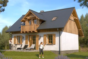  Projekt domu L-94 Dom szkolna murowany (BBD1225) - projekt domu parterowego z poddaszem - Zdjęcie 4