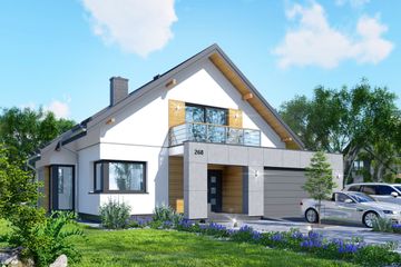  Projekt domu APS 268 (LUA1366) - projekt domu parterowego z poddaszem - Zdjęcie 1