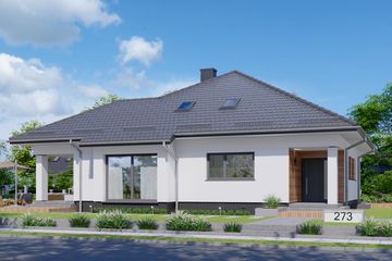  Projekt domu APS 273 (LUA1372) - projekt domu parterowego - Zdjęcie 1