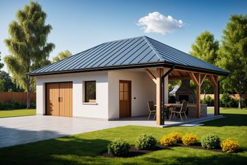  Projekt garażu G244 - Budynek garażowo - gospodarczy (PRA1269) - projekt garażu parterowego - Zdjęcie 1