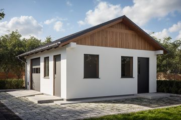  Projekt garażu G238 - Budynek garażowo - gospodarczy (PRA1270) - projekt garażu parterowego - Zdjęcie 1