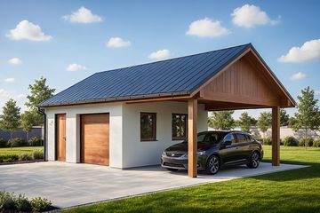  Projekt garażu G239 - Budynek garażowo – gospodarczy (PRA1271) - projekt garażu parterowego - Zdjęcie 1