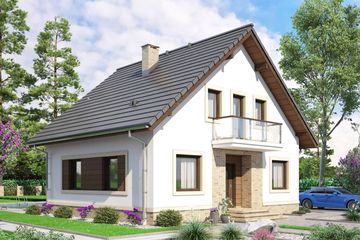  Projekt domu Tamarillo 2 (WOF1073) - projekt domu parterowego z poddaszem - Zdjęcie 1