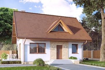  Projekt domu Bez (BSA2058) - projekt domu parterowego z poddaszem - Zdjęcie 1