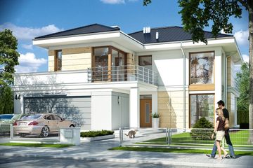  Projekt domu Riwiera 4 wariant C (WAH1780) - projekt domu z pełnym piętrem - Zdjęcie 2