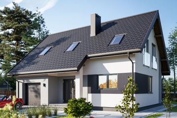  Projekt domu Tibor (1416) (KRD2631) - projekt domu parterowego z poddaszem - Zdjęcie 1