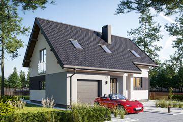  Projekt domu Tibor (1416) (KRD2631) - projekt domu parterowego z poddaszem - Zdjęcie 4