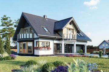  Projekt domu Lazuryt (1485) (KRD2632) - projekt domu parterowego z poddaszem - Zdjęcie 1