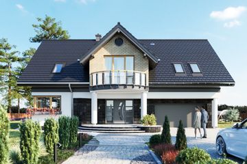  Projekt domu Lazuryt (1485) (KRD2632) - projekt domu parterowego z poddaszem - Zdjęcie 2