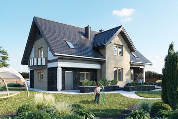  Projekt domu Lazuryt (1485) (KRD2632) - projekt domu parterowego z poddaszem - Zdjęcie 3