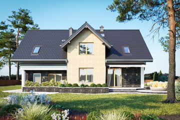  Projekt domu Lazuryt (1485) (KRD2632) - projekt domu parterowego z poddaszem - Zdjęcie 4