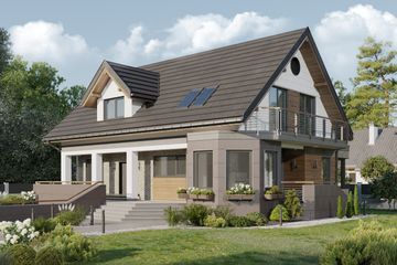  Projekt domu Kaprys Polo (1484) (KRD2633) - projekt domu parterowego z poddaszem - Zdjęcie 3