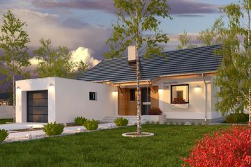  Projekt domu Ares trend z garażem 1-st. [A] (WRF1616) - projekt domu parterowego - Zdjęcie 3