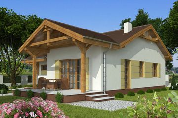  Projekt domu Tola z garażem 1-st. [A] (WRF1614) - projekt domu parterowego - Zdjęcie 2