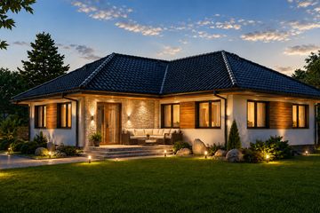 Projekt domu Kreta - parterowy dom o powierzchni 101,41 m², dach wielospadowy - ujęcie 4
