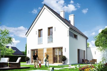  Projekt domu Oszczędny (WAH1672) - projekt domu parterowego z poddaszem - Zdjęcie 2