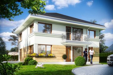  Projekt domu Szafir (WAH1669) - projekt domu z pełnym piętrem - Zdjęcie 1