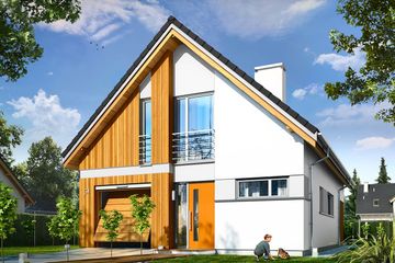  Projekt domu Lena (WAH1667) - projekt domu parterowego z poddaszem - Zdjęcie 1