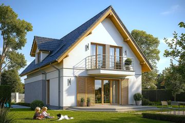  Projekt domu Na swoim (WAH1674) - projekt domu parterowego z poddaszem - Zdjęcie 2