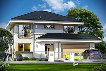  Projekt domu Sydney (WAH1671) - projekt domu z pełnym piętrem - Zdjęcie 1