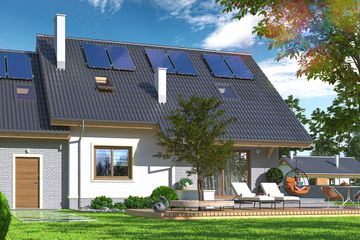  Projekt domu Ajaks 2 (WOE1078) - projekt domu parterowego z poddaszem - Zdjęcie 4