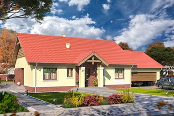  Projekt domu Tamara 2 (WOE1080) - projekt domu parterowego - Zdjęcie 1