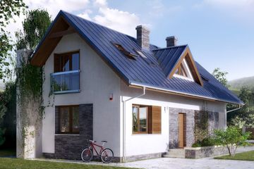  Projekt domu Dalia (BSA2076) - projekt domu parterowego z poddaszem - Zdjęcie 1