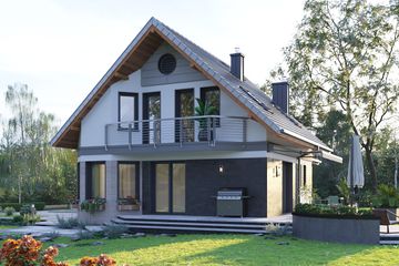  Projekt domu Majka Rex (1502) (KRD2640) - projekt domu parterowego z poddaszem - Zdjęcie 2