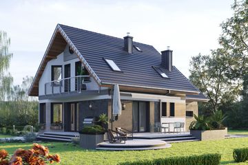  Projekt domu Majka Rex (1502) (KRD2640) - projekt domu parterowego z poddaszem - Zdjęcie 3