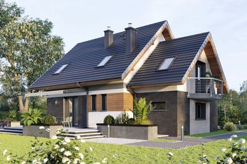  Projekt domu Majka Rex (1502) (KRD2640) - projekt domu parterowego z poddaszem - Zdjęcie 4