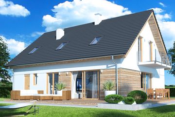  Projekt domu Atos A (WRD2406) - projekt domu parterowego z poddaszem - Zdjęcie 1