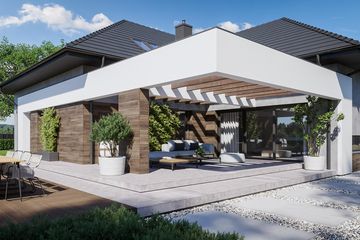  Projekt domu HomeKoncept 28 (KRX1032) - projekt domu parterowego z poddaszem - Zdjęcie 4