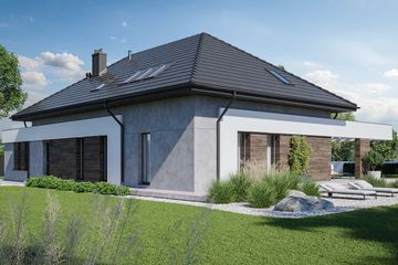  Projekt domu HomeKoncept 28 (KRX1032) - projekt domu parterowego z poddaszem - Zdjęcie 6