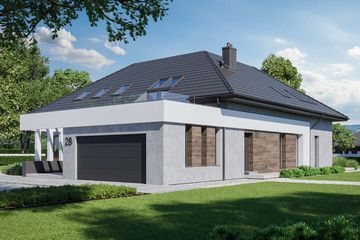  Projekt domu HomeKoncept 28 (KRX1032) - projekt domu parterowego z poddaszem - Zdjęcie 7