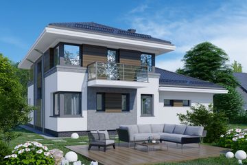  Projekt domu APS 218 NEW (LUA1375) - projekt domu z pełnym piętrem - Zdjęcie 2