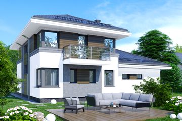  Projekt domu APS 218 NEW (LUA1375) - projekt domu z pełnym piętrem - Zdjęcie 2