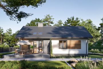  Projekt domu Modrzyk (1498) (KRD2641) - projekt domu parterowego - Zdjęcie 3