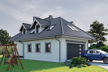  Projekt domu Hortensja Atu (1489) (KRD2675) - projekt domu parterowego z poddaszem - Zdjęcie 4