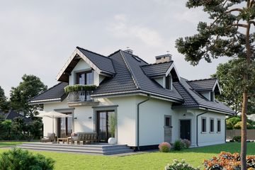  Projekt domu Hortensja Atu (1489) (KRD2675) - projekt domu parterowego z poddaszem - Zdjęcie 3