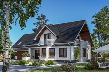  Projekt domu Baltazar Solis (1492) (KRD2637) - projekt domu parterowego z poddaszem - Zdjęcie 1