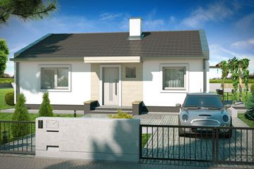  Projekt domu Simple 1 (WRD2407) - projekt domu parterowego - Zdjęcie 2