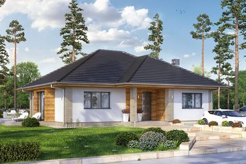  Projekt domu California 2 (BBE1037) - projekt domu parterowego - Zdjęcie 1