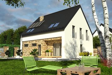  Projekt domu Bernikla II z garażem 1-st. [A] (WRF1622) - projekt domu parterowego z poddaszem - Zdjęcie 2