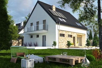  Projekt domu Bernikla II z garażem 1-st. [A] (WRF1622) - projekt domu parterowego z poddaszem - Zdjęcie 3